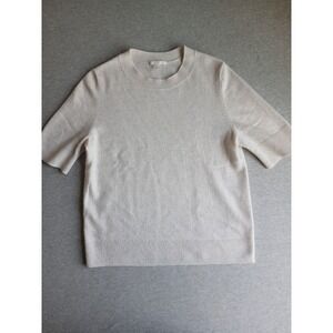 Cos Sweater XS 100 Cashmere Spring Layers Lagenlook Boho Short Sleeve Tee